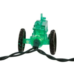Set Of 10 Country Heritage Green Farm Tractor Christmas Lights - 9 Ft Green Wire -Optimal Christmas Shop ksa20ul0527gr 5 47703.1667509412