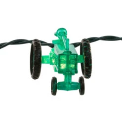 Set Of 10 Country Heritage Green Farm Tractor Christmas Lights - 9 Ft Green Wire -Optimal Christmas Shop ksa20ul0527gr 7 70061.1667509412