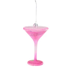 5.5" Pink And Silver Happy Hour Blown Cocktail Glass Christmas Ornament -Optimal Christmas Shop ksa c4104 berry 1 07064.1667664463