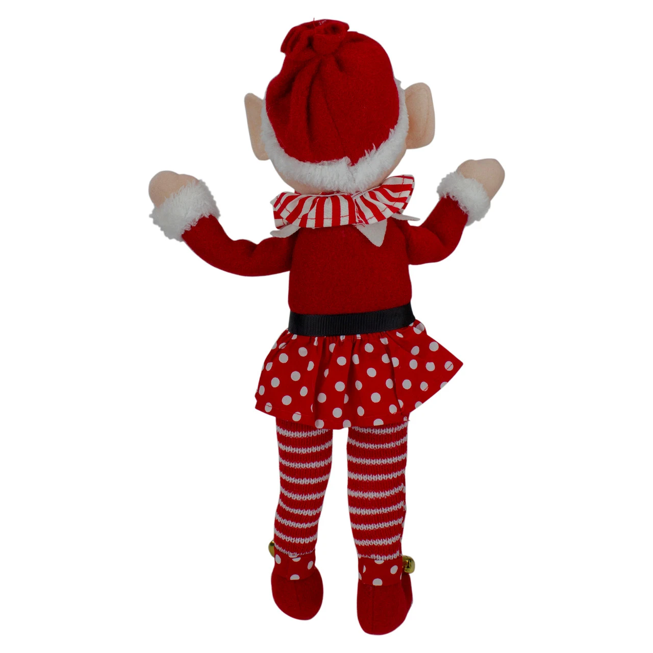 15" Girl Elf In Polka Dot Dress Christmas Ornament 5 15" Girl Elf In Polka Dot Dress Christmas Ornament - Image 3