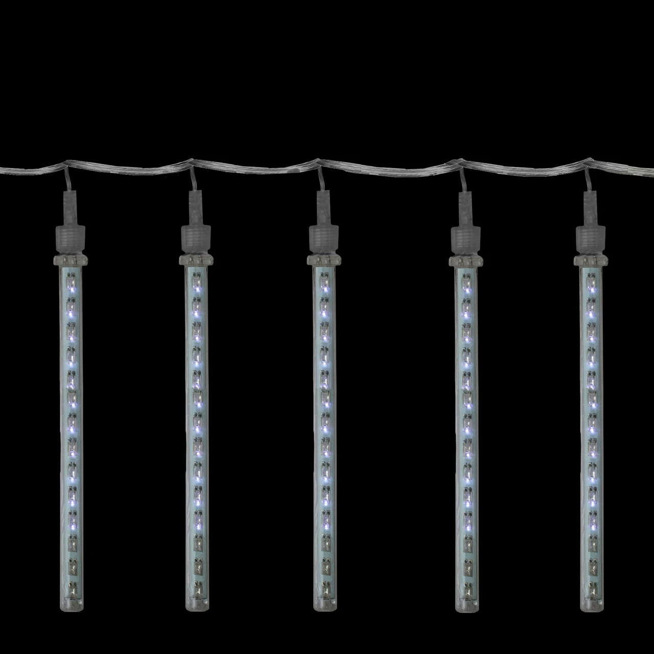 8 White Double Sided Mini Snowfall Icicle Christmas Light - 0.5 Ft Clear Wire 3 8 White Double Sided Mini Snowfall Icicle Christmas Light - 0.5 Ft Clear Wire