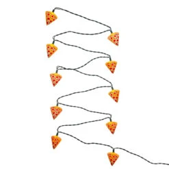 Set Of 10 Orange And Red Pizza Slice Garden Patio Christmas Lights - 10' Green Wire -Optimal Christmas Shop ksa ul4215 2 18868.1667521636