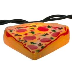 Set Of 10 Orange And Red Pizza Slice Garden Patio Christmas Lights - 10' Green Wire -Optimal Christmas Shop ksa ul4215 5 35308.1667521637