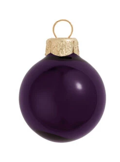 Shiny Purple Glass Ball Christmas Ornament 7" (177mm)