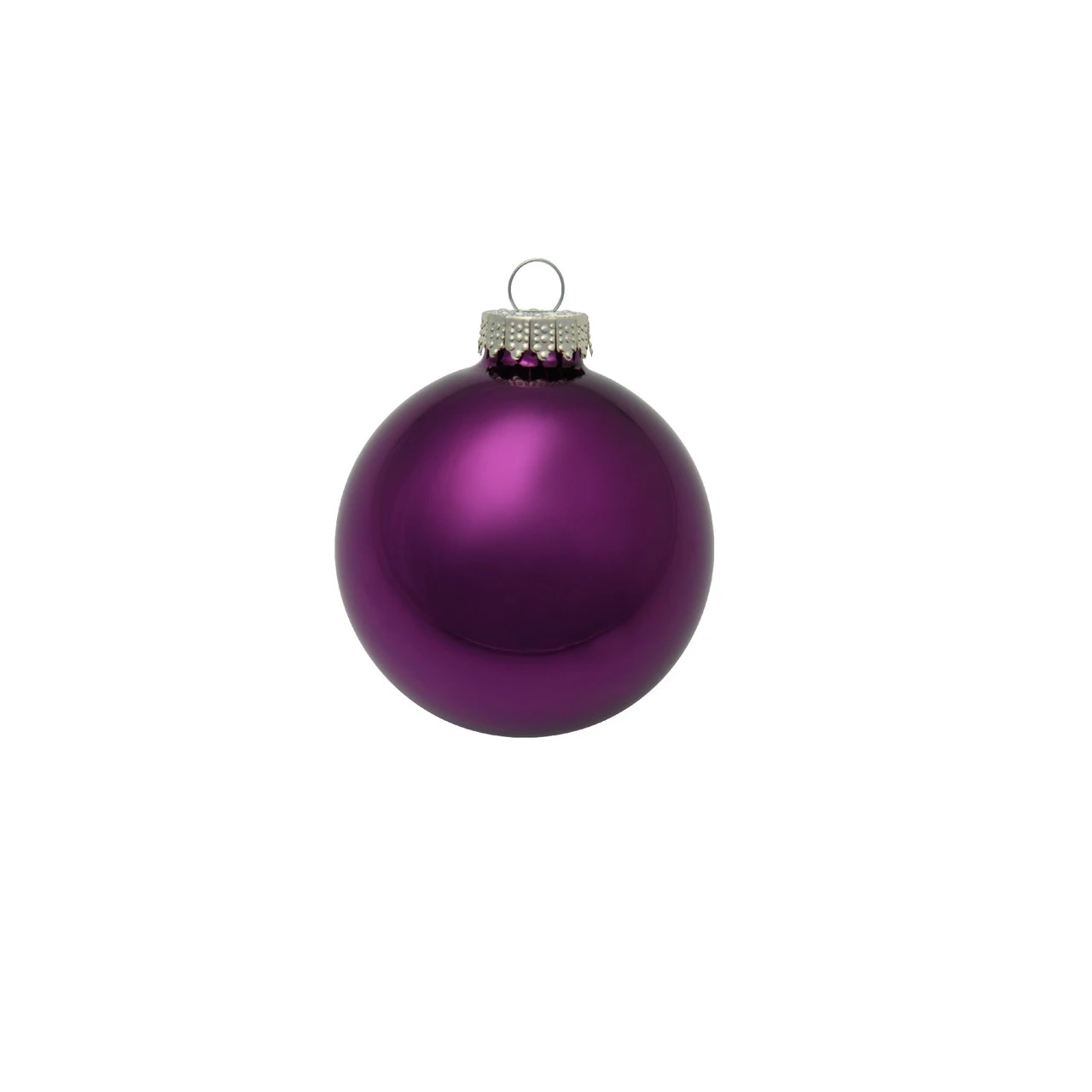 40ct Purple Shiny Glass Christmas Ball Ornaments 1.25" (30mm) 3 40ct Purple Shiny Glass Christmas Ball Ornaments 1.25" (30mm)