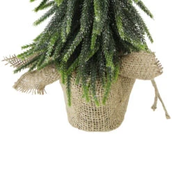 14" Green Glitter Weeping Mini Pine Christmas Tree In Burlap Covered Vase - Unlit 9 14" Green Glitter Weeping Mini Pine Christmas Tree In Burlap Covered Vase - Unlit -Optimal Christmas Shop kypucai5bueh7g7q4prigte2yv3ihit2 69115.1667575630