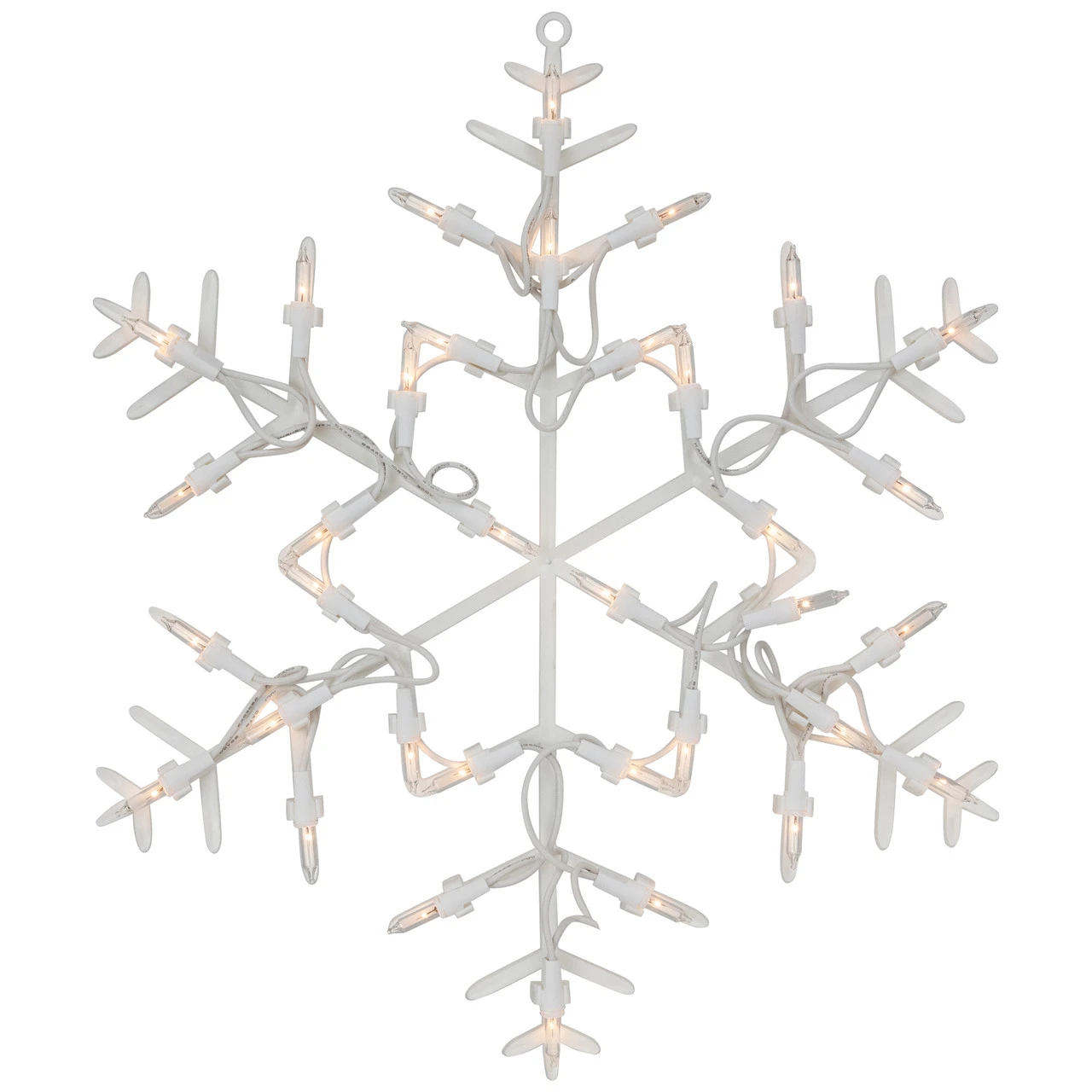13.5" Lighted Snowflake Christmas Window Silhouette Decoration 5 13.5" Lighted Snowflake Christmas Window Silhouette Decoration - Image 3