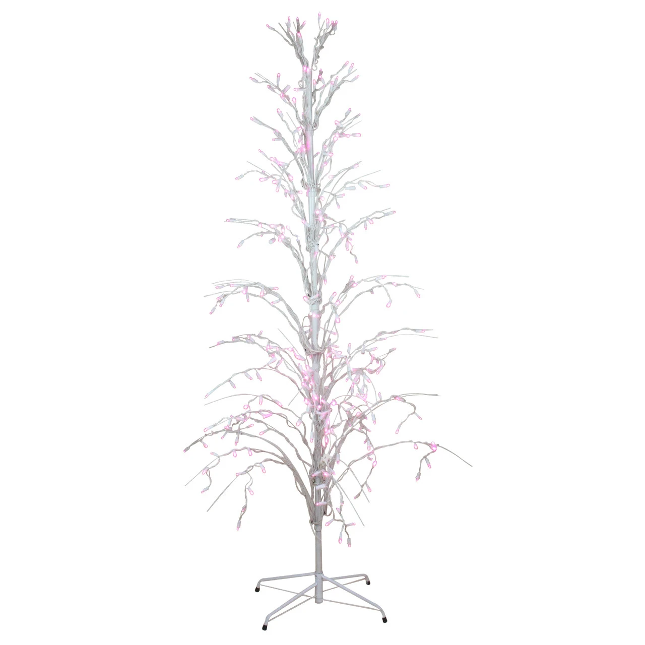 4' Pink LED Lighted Christmas Cascade Twig Tree Outdoor Decoration 3 4' Pink LED Lighted Christmas Cascade Twig Tree Outdoor Decoration