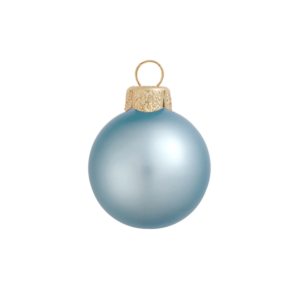 40ct Sky Blue Glass Matte Christmas Ball Ornaments 1.25" (30mm) 3 40ct Sky Blue Glass Matte Christmas Ball Ornaments 1.25" (30mm)