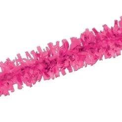 Club Pack Of 12 Packaged Bright Pink Tissue Festooning Decorations 25'