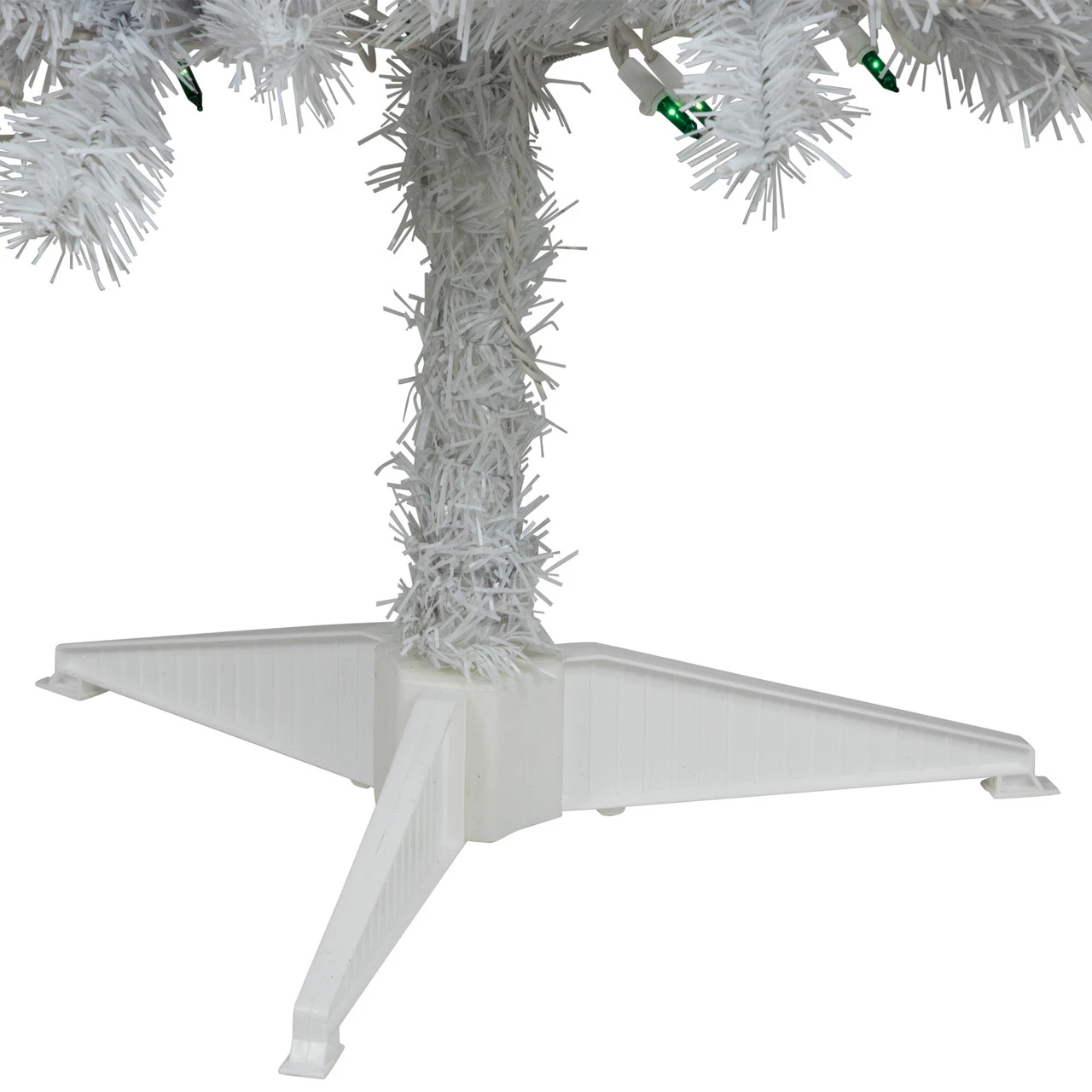 4' Pre-Lit White Artificial Christmas Tree, Green Lights 4 4' Pre-Lit White Artificial Christmas Tree, Green Lights - Image 2