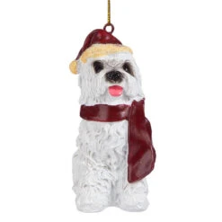 3.5" White Maltese Dog Christmas Ornament 8 3.5" White Maltese Dog Christmas Ornament -Optimal Christmas Shop maltese 1 17161.1667614956