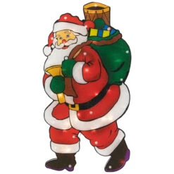 17.75" Lighted Santa Claus Christmas Window Silhouette -Optimal Christmas Shop mass20zg20plug 3 84248.1667574541