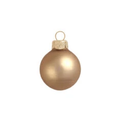 Matte Brown Cognac Glass Ball Christmas Ornament 7" (180mm)