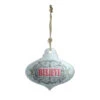 14" Silver And Red 'Believe' Onion Wall Hanging Christmas Ornament -Optimal Christmas Shop midwest 139979 03765.1667530528