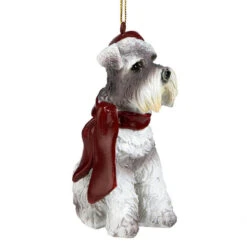 3.5" Gray Mini Schnauzer Dog Christmas Ornament -Optimal Christmas Shop minis 3 90182.1667614656