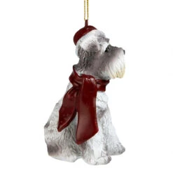 3.5" Gray Mini Schnauzer Dog Christmas Ornament -Optimal Christmas Shop minis 4 48517.1667614656
