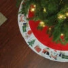 48" Red With White Border Christmas Day Fun And Surprise Christmas Tree Skirt