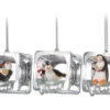 Club Pack Of 18 Clear Icy Crystal Decorative Christmas Penguin Ice Cube Ornaments 2"