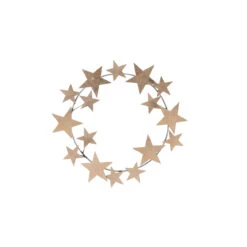 19" Gold Star Christmas Wreath