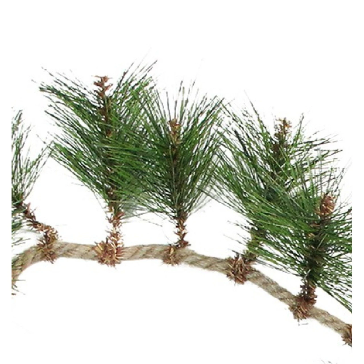 6' X 5" Long Needle Pine And Rope Rustic Artificial Christmas Garland - Unlit 5 6' X 5" Long Needle Pine And Rope Rustic Artificial Christmas Garland - Unlit - Image 3