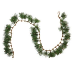 6' X 5" Long Needle Pine And Rope Rustic Artificial Christmas Garland - Unlit 6 6' X 5" Long Needle Pine And Rope Rustic Artificial Christmas Garland - Unlit -Optimal Christmas Shop napco 23658 2 01853.1667491111