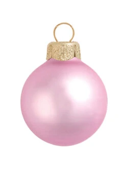 2ct Pink Matte Glass Christmas Ball Ornaments 6" (152mm)