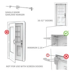 Adjustable Christmas Garland Hanger For Single Door Frames -Optimal Christmas Shop norhtlight v 20720 brn 7updated 20947.1667490773