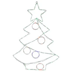 28" LED Lighted Christmas Tree With Ornaments Window Silhouette 8 28" LED Lighted Christmas Tree With Ornaments Window Silhouette -Optimal Christmas Shop northlght gv94148 onblack 31212.1681756927