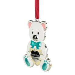 3" Pastel Silver Plated Bear Baby's First Christmas Ornament With European Crystals -Optimal Christmas Shop northlight hd92867 4updated 28722.1688037551