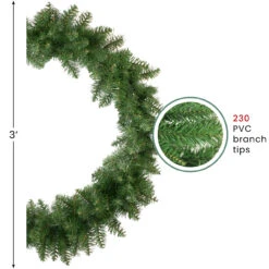 Buffalo Fir Artificial Christmas Wreath, 36-Inch, Unlit -Optimal Christmas Shop northlight z99652 info 77630.1684419790