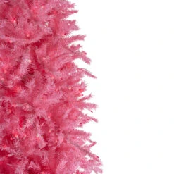 7.5' Pre-Lit Pink Tinsel Slim Artificial Christmas Tree - Pink Lights -Optimal Christmas Shop northlight20gb91013 1 73837.1667573279