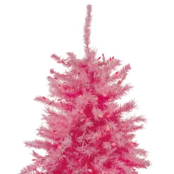 7.5' Pre-Lit Pink Tinsel Slim Artificial Christmas Tree - Pink Lights -Optimal Christmas Shop northlight20gb91013 2 81513.1667573278