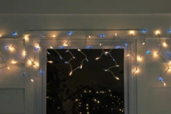 50 Blue And Clear Mini Window Curtain Icicle Christmas Lights - 2.6 Ft White Wire 7 50 Blue And Clear Mini Window Curtain Icicle Christmas Lights - 2.6 Ft White Wire -Optimal Christmas Shop northlight20ha16039 1 52508.1667662180