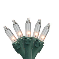 4' X 6' Clear Net Mesh Style Christmas Lights, Green Wire