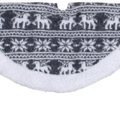 20" Gray Reindeer Lodge Mini Christmas Tree Skirt With Sherpa Trim 7 20" Gray Reindeer Lodge Mini Christmas Tree Skirt With Sherpa Trim -Optimal Christmas Shop northlight20l27927 26710.1667572673