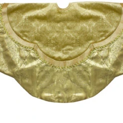 48-Inch Golden Scalloped Velvet Christmas Tree Skirt With A Metallic Trim -Optimal Christmas Shop northlight20l87973 25742.1667573309