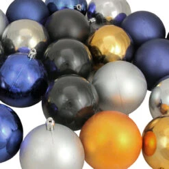 32ct Black And Gold Shatterproof 2-Finish Christmas Ball Ornaments 3.25" (80mm) -Optimal Christmas Shop northlight20lj15379 82000.1667534234