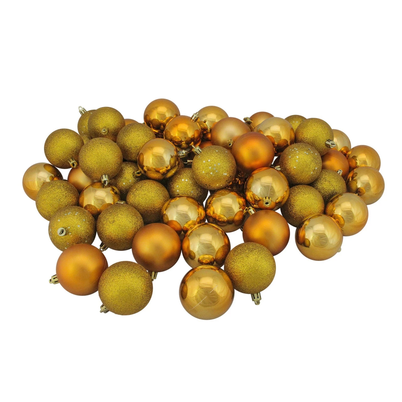 60ct Antique Gold Shatterproof 4-Finish Christmas Ball Ornaments 2.5" (60mm) 3 60ct Antique Gold Shatterproof 4-Finish Christmas Ball Ornaments 2.5" (60mm)