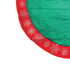 48" Green Christmas Tree Skirt With Red Gemstone Glitter Snowflake Trim 6 48" Green Christmas Tree Skirt With Red Gemstone Glitter Snowflake Trim -Optimal Christmas Shop northlight20n02719 72644.1667488233