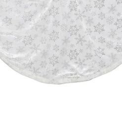 48" Silver And White Snowflakes Christmas Tree Skirt -Optimal Christmas Shop northlight20n90771 38535.1667573345