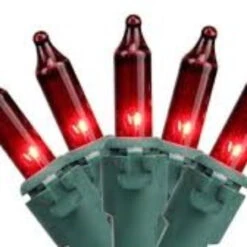 100-Count Red Mini Christmas Lights Set, 20.25ft Green Wire -Optimal Christmas Shop northlight20nl02356 03 67312.1667661872