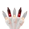 150 Red And Clear Mini Icicle Christmas Lights - 8.75 Ft White Wire -Optimal Christmas Shop northlight20nl02374 26606.1667655407