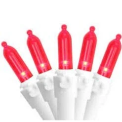 50 Red LED Mini Christmas Lights - 16.25 Ft White Wire -Optimal Christmas Shop northlight20nl02534 03 39014.1667655413