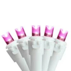 50 Pink LED Wide Angle Christmas Lights - 16.25 Ft White Wire -Optimal Christmas Shop northlight20nl02567 03 89355.1667659902