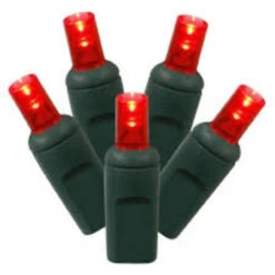 50 Red LED Wide Angle Christmas Lights - 16.25 Ft Green Wire -Optimal Christmas Shop northlight20nl02573 03 69556.1667655103