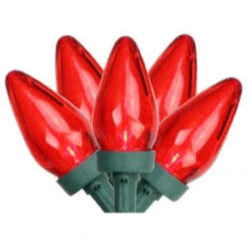 25-Count Red LED C7 Christmas Lights Set, 16 Ft Green Wire -Optimal Christmas Shop northlight20nl02596 03 07378.1667655099