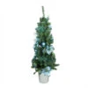 4' Green Potted Two-Tone Pine Pencil Artificial Christmas Tree - Unlit