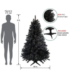 6' Black Colorado Spruce Artificial Halloween Tree - Unlit -Optimal Christmas Shop northlight20v87071 79002.1667489900