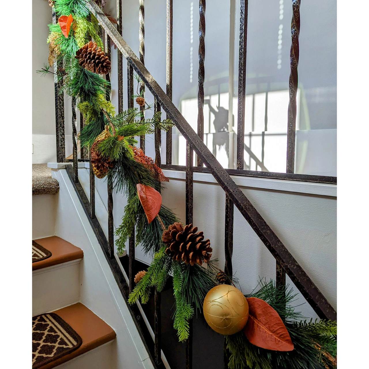 5' X 5" Green And Brown Pine Cones Artificial Christmas Garland - Unlit 6 5' X 5" Green And Brown Pine Cones Artificial Christmas Garland - Unlit - Image 4